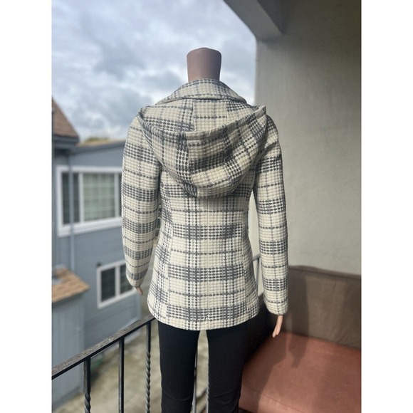 Me Jane Plaid Wool Double Breasted Pea Coat Size: S - Picture 3 of 8